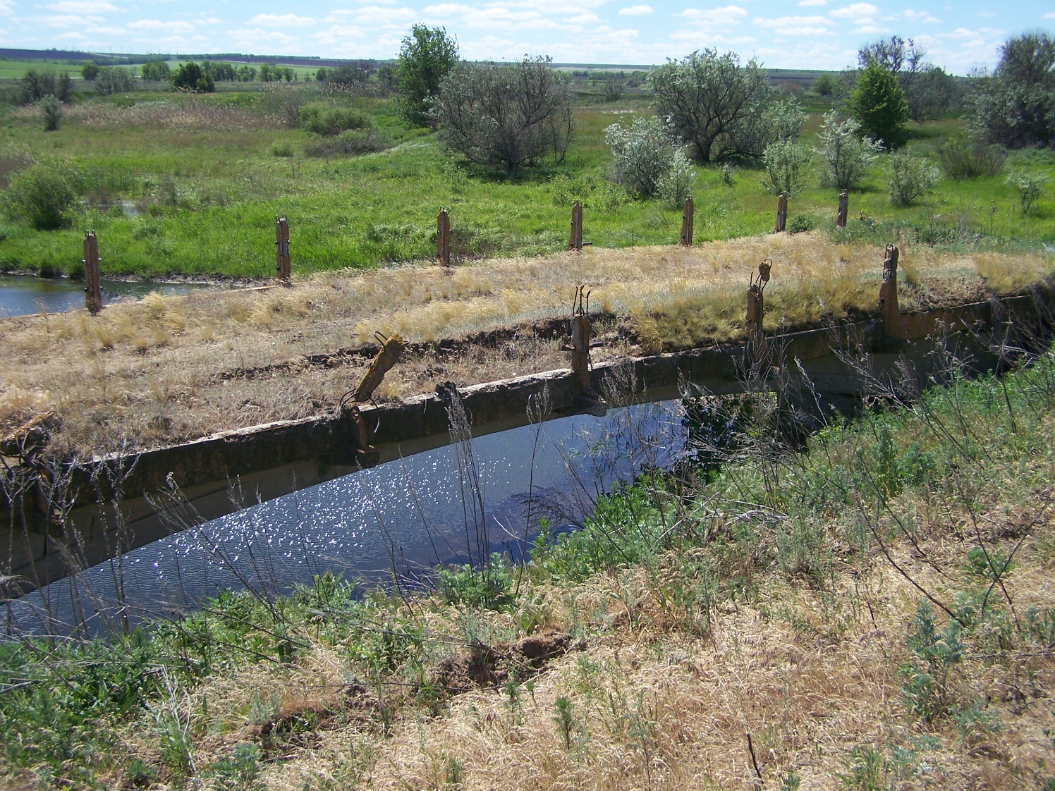 Заброшенный мост через речку Мордова 1904 года